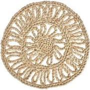 Clayre & Eef Placemat Ø 30 cm Beige Stro Rond Tafelmat
