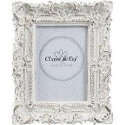 Clayre & Eef Fotolijst  6x9 cm Wit Kunststof Rechthoek Fotokader