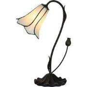 Lumilamp Tiffany Tafellamp Ø 17x43 cm Wit Glas