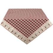 Clayre & Eef Tafelkleed  130x180 cm Rood Beige Katoen Rechthoek Ruit H...