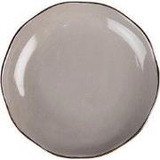 Clayre & Eef Dinerbord  Ø 27 cm Grijs Keramiek Rond Eetbord