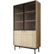 Meubella - Vitrinekast Jules 1 - Eiken - 104 cm