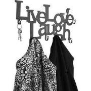 Miadomodo - Wandgarderobe met tekst: LIVE, LOVE, LAUGH Design  - Muur ...