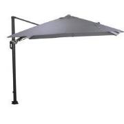 Hawaii Lumen parasol - 300x300 cm - carbon black - licht grijs