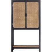 Kast Webbing Naturel/Zwart - 90x40x160cm - Kast Novi - Giga Meubel