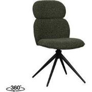 LABEL51 Eetkamerstoel Finn - Forest - Boucle - Black Frame