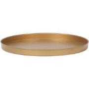Kolibri Home | Decoratieschaal - Rond gouden dienblad Ø30cm