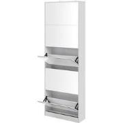 Feel Furniture - Schoenenkast met spiegel - 5 Laden - Wit