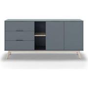 Buffetkast 2 Deuren 2 Nissen 3 Laden L165 cm - Pisco