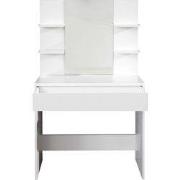 Kaptafel met 4 tabletten, 1 grote lade en 1 spiegel L85 cm - Basix