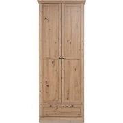 Armoire d'entrée 2 portes à cadre, 5 étagères et 1 tiroir L80 cm - TIM...