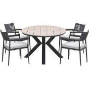 Garden Impressions Tineo tuinset 5-delig - Tulli tuintafel 180x115 cm ...