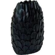Vaas Feder - Zwart - 28.5x19x40cm