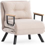 Slaapfauteuil in stof met metalen poten L67 cm  SANDO