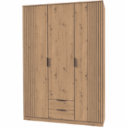 Kast 3 draaideuren en 2 laden L135 cm - LUEBECK