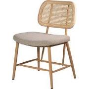 Eetkamerstoel Stof Taupe - Zithoogte 49cm - 54x54x83cm - Nienke - Set ...