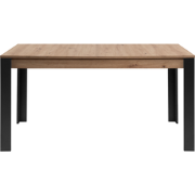 Uitschuifbare eettafel van 150 tot 200 cm, decor artisan eik en zwart ...