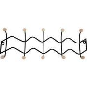 Kapstok Double Zig Zag - Zwart - 61x6.5x20cm