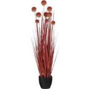 Mica Decorations Kunstplant Pom pon grass - 20x20x90 cm - PVC - Donker...