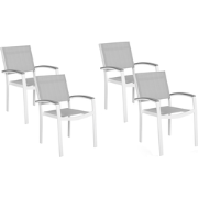 PERETA  - Tuinstoel set van 4 - Lichtgrijs - Aluminium