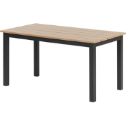 MESSINA - Salontafel - Lichthout/Zwart - 96 x 52 cm - Plastichout