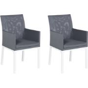 BACOLI  - Tuinstoel set van 2 - Donkergrijs - Polyester