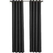 Larson - Luxe hotel blackout gordijn - met ringen - 3m x 2.5m - Zwart