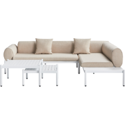 RASIGLIA - Loungeset 5-zits - Beige - Aluminium