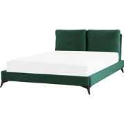 MELLE  - Tweepersoonsbed - Smaragdgroen - 160 x 200 cm - Fluweel