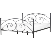 DINARD - Tweepersoonsbed - Zwart - 140 x 200 cm - Metaal