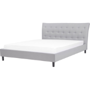 SAVERNE  - Tweepersoonsbed - Lichtgrijs - 160 x 200 cm - Polyester