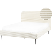 FLAYAT  - Tweepersoonsbed - Gebroken wit - 140 x 200 cm - Corduroy