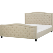 AUREL  - Tweepersoonsbed - Beige - 180 x 200 cm - Polyester