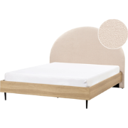 MILLAY - Bed - Beige - 140 x 200 cm - Bouclé