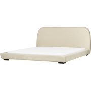 ROISEL - Tweepersoonsbed - Lichtbeige - 180 x 200 cm - Stof