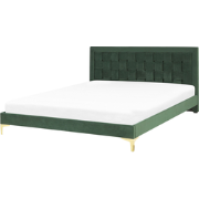 LIMOUX  - Tweepersoonsbed - Donkergroen - 160 x 200 cm - Fluweel