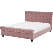AVALLON  - Tweepersoonsbed - Roze - 140 x 200 cm - Fluweel
