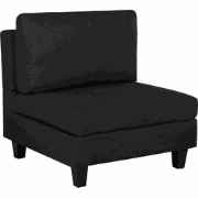 FEVIK - Fauteuil - Zwart - Polyester
