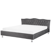 METZ  - Tweepersoonsbed - Donkergrijs - 180 x 200 cm - Fluweel