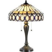 Lumilamp Tiffany Tafellamp Ø 40x58 cm Beige Bruin Glas