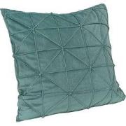 QUVIO Kussenhoes met grafisch patroon - 50 x 50 cm - Fluweel - Eucalyp...
