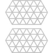 Krumble Siliconen pannenonderzetter Hexagon lang - Grijs - Set van 2