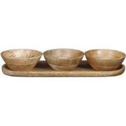 Mica Decorations Tomar Schaal - 35x12x5 cm - Hout - Lichtbruin