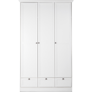 Kast 3 deuren en 3 lades wit L120 cm - LANDWOOD