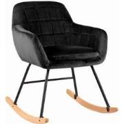 Aemely® Schommelstoel 'Sofie' - Zwart Velvet