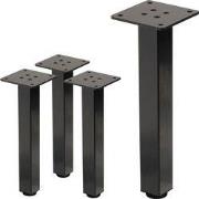 Set van 4 tafelpoten 30 cm donkergrijze look industrieel staal met poe...