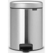 NewIcon Pedaalemmer, 5 liter, kunststof binnenemmer - Matt Steel Finge...