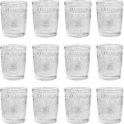 Krumble Waterglas vintage - 260 ml - Set van 12