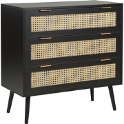 OPOCO - Commode - Zwart - Rotan