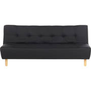 ALSTEN  - Slaapbank 3-zits - Zwart - Polyester